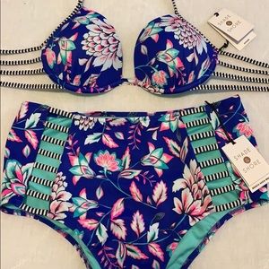 Blue Floral Bikini